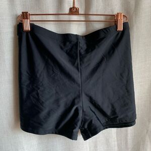 Black Spandex Gym Shorts Womens Size 18W Swimsuit Activewear Stretchy high waist